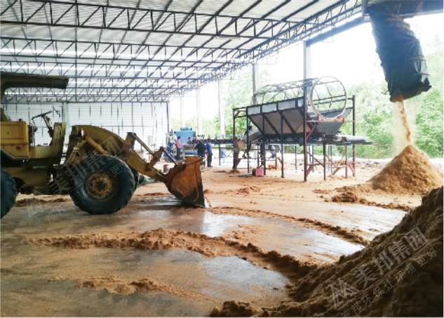 Customer's coconut coir production factory