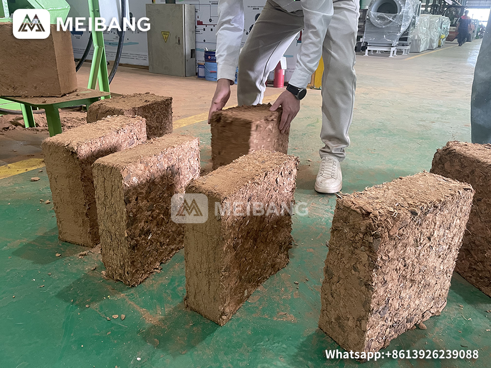 Coconut coir brick finished product