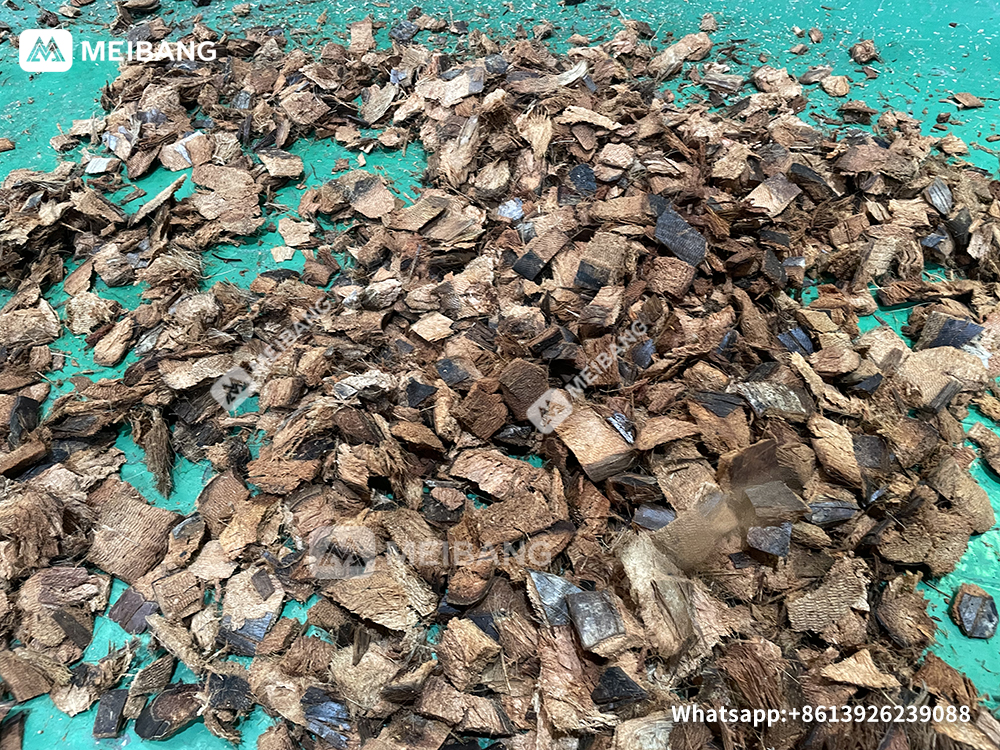 Dehydrated coconut shell blocks