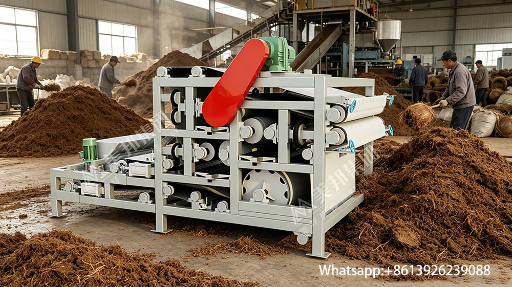 Cocopeat dewatering machine