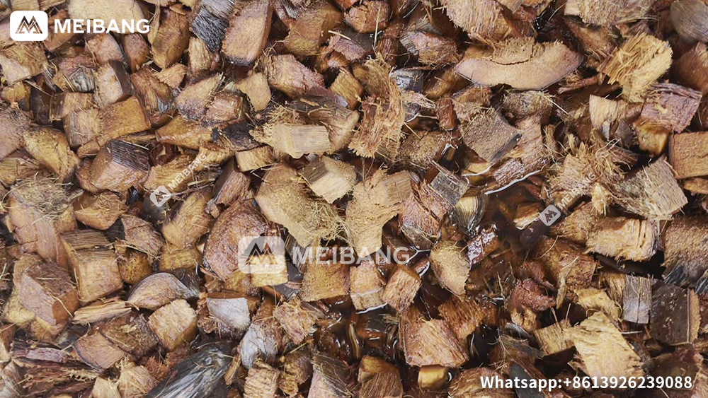 Desalinated coconut shell blocks