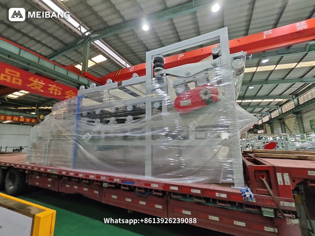 Coconut coir desalination and dehydration machine loaded and shipped