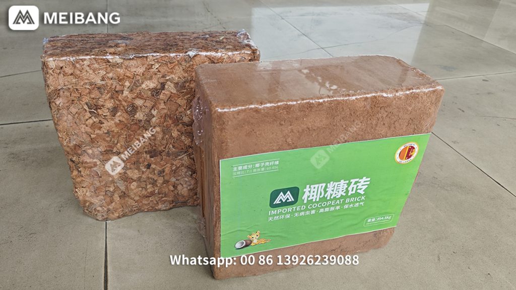High-quality coconut coir bricks
