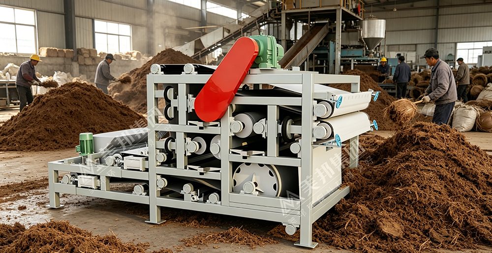 Cocopeat dewatering machine